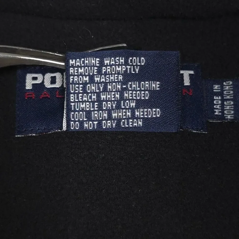 Vintage 1990s POLO SPORT‎ RALPH LAUREN Size L Fleece Lined Nylon Hooded Jacket